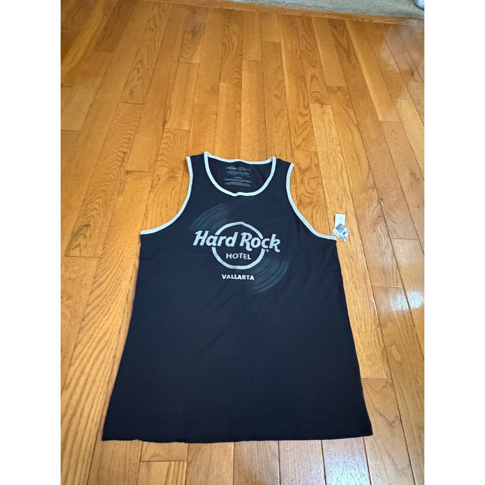 Hard Rock Hotel Vallarta Black Ringer Tank Top Mens Medium NWT